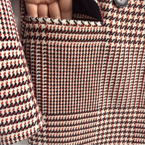 ONLY Classic Houndstooth Coat Sz Small - Picture 6 of 16
